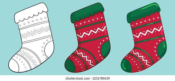 cute christmas socks red green