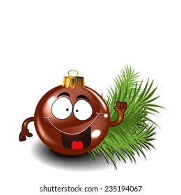 Cute christmas sphere vector
