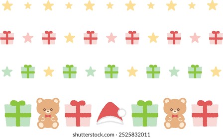 Conjunto de Navidades lindas y línea de estrella