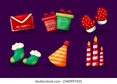 Cute Christmas Sticker Element Collection