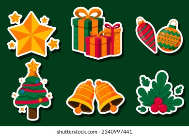 Cute Christmas Sticker Element Collection