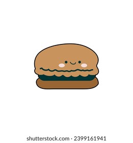 cute christmas sticker vector simple