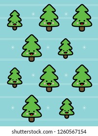 cute Christmas tree cartoon