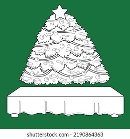 Cute Christmas Tree Digital Stamp