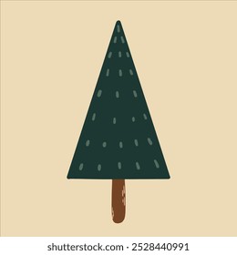 cute christmas tree illustration vector