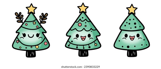 Cute Christmas tree that has a face