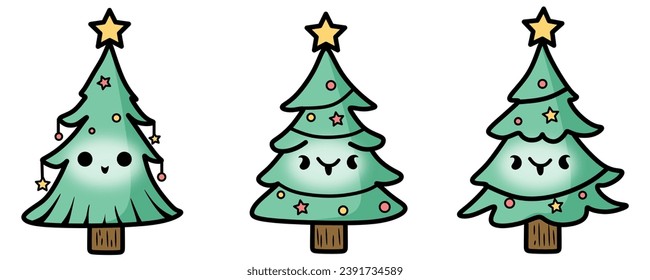 Cute Christmas tree that has a face