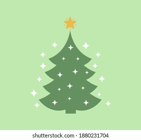 Árbol de Navidad lindo. Ilustración vectorial.
