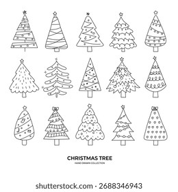 cute christmas tree vector illustration