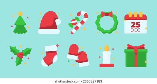 cute christmas vector element collection