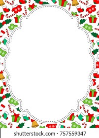 Cute Christmas Vector Page Border