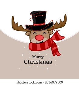 Cute Christmas wallpapers.Cute Reindeer design. Cute Christmas wallpapers Card