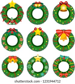 Cute Christmas wreath set