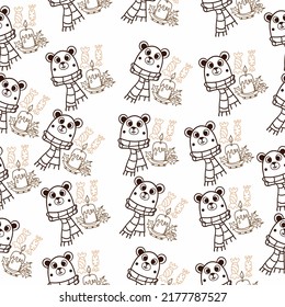 Cute, christmas,vector pattern in a cozy, winter style. Abstract,scandinavian design for winter interior decoration, print posters, greeting cards, business banners, packaging.