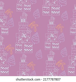Cute, christmas,vector pattern in a cozy, winter style. Abstract,scandinavian design for winter interior decoration, print posters, greeting cards, business banners, packaging.