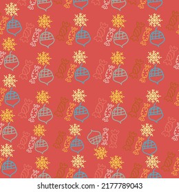 Cute, christmas,vector pattern in a cozy, winter style. Abstract,scandinavian design for winter interior decoration, print posters, greeting cards, business banners, packaging.