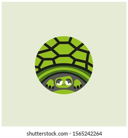 Cute chubby animal character in cartoon style for children - Turtle