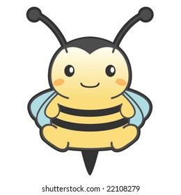 Cute chubby bee