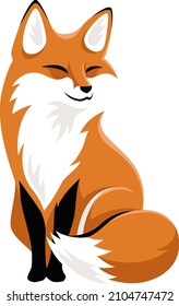 Cute Chubby Orange Fox Smiling
