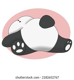 lindo gorrón panda duerme y ve dulce sueño