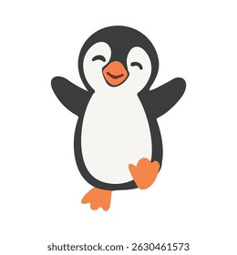Cute Chubby Penguin Digital Clipart.
