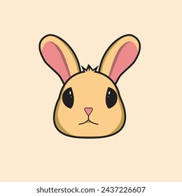 Lindo conejito de vector regordete para sus necesidades de Pascua