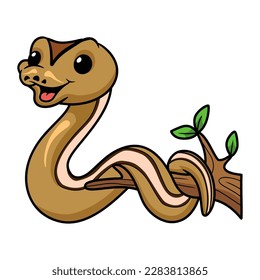 Cute cinnamon super stripe cartoon on tree branch
