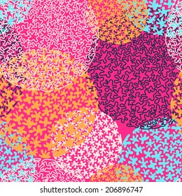 Cute circle seamless pattern. Abstract geometric background.