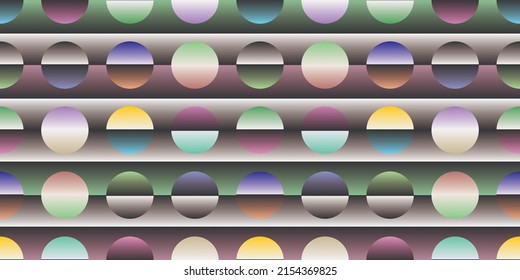 Cute circle shapes background. Seamless pattern.Vector.