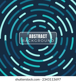 cute circular blue radial stripes background. Modern digital technology style design