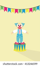 cute circus animals collection. vector illustration