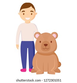 cute circus bear character