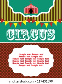 cute circus card design. vector illustration