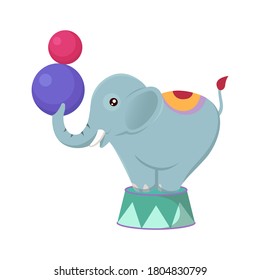Ilustración de diseño de mascota de carácter de circo mate