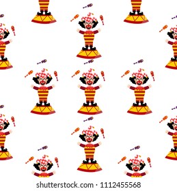 Cute circus clown  pattern