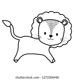 cute circus lion character