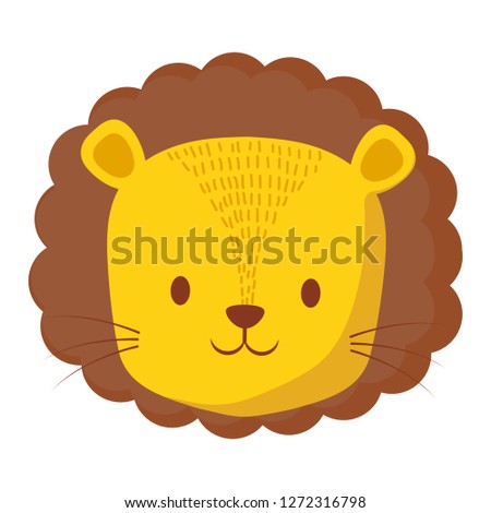 cute circus lion character