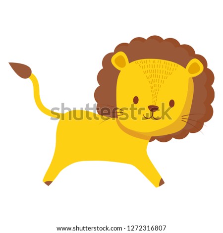 cute circus lion character