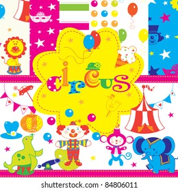 Cute Circus party scrapbook