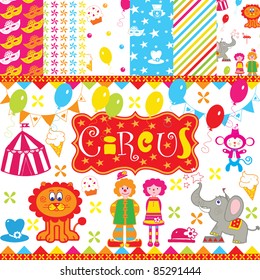 Cute Circus party scrapbook