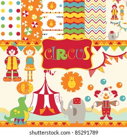 Cute Circus party scrapbook