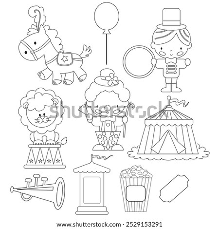 Cute circus tamer boy vector cartoon illustration