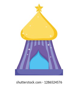 cute circus tent icon
