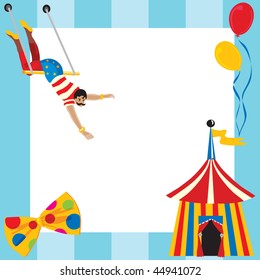Cute Circus themed party invitation with room for you type