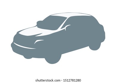 Cute city ad steering taxicab sedan smooth shape isolated on white road. Dark grey ink hand drawn logotype pictogram emblem design in art contour print style on paper text space. Abstract side view