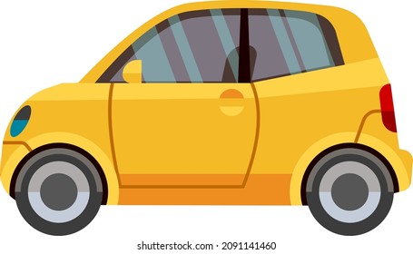 Cute city car icon. Urban eco vehicle