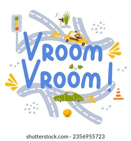 Cute city cards with phrases