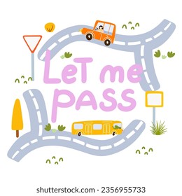 Cute city cards with phrases