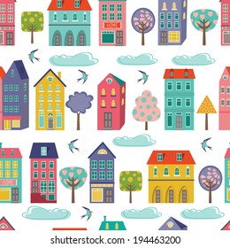 La ciudad es muy tranquila. Ilustración del vector