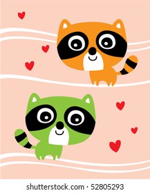 cute civet couple